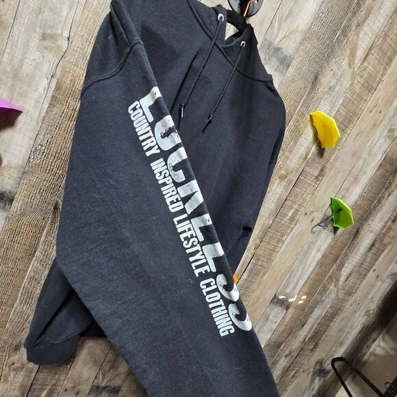 Luckless Outfitters Black Luke Combs Long Neck Ice Cold Beer Hoodie - Picture 3 of 6